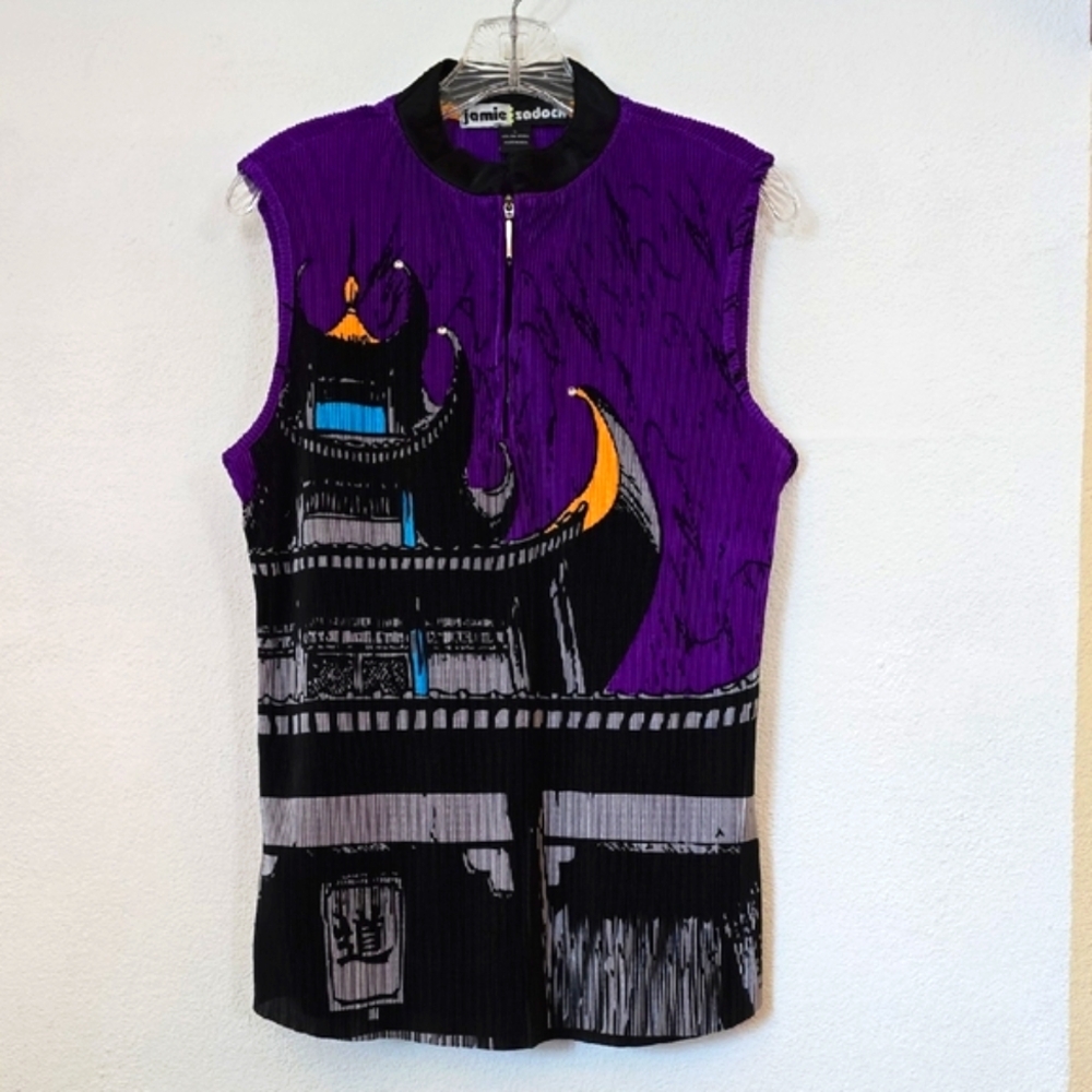 Issey Miyake Purple Graphic Fitted Tank Top